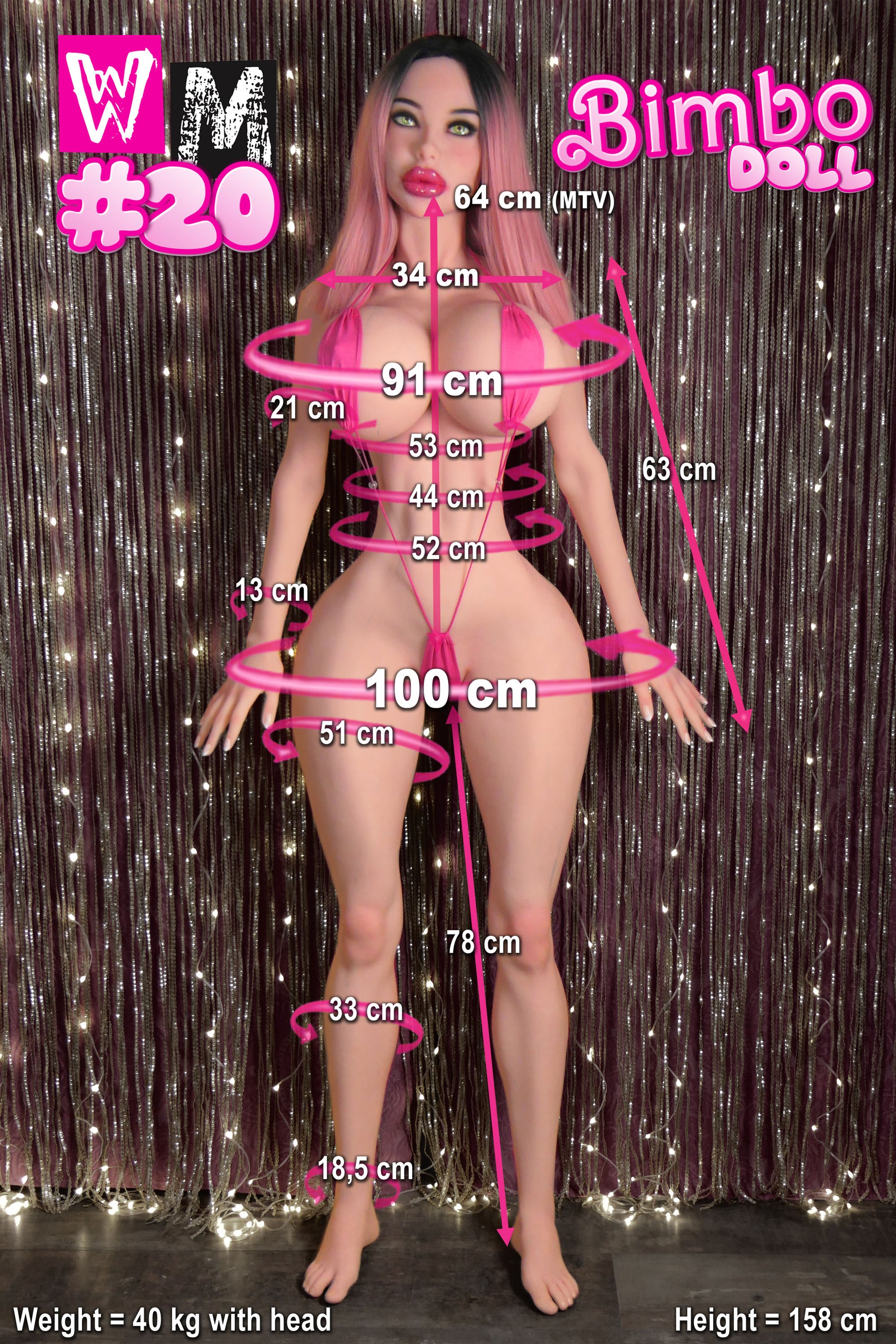 WM Doll (#20) 158cm K Cup - Bimbo - Head 495 Perfect Love Dolls WM Doll (#20) 158cm K Cup - Bimbo - Head 495 Perfect Love Dolls